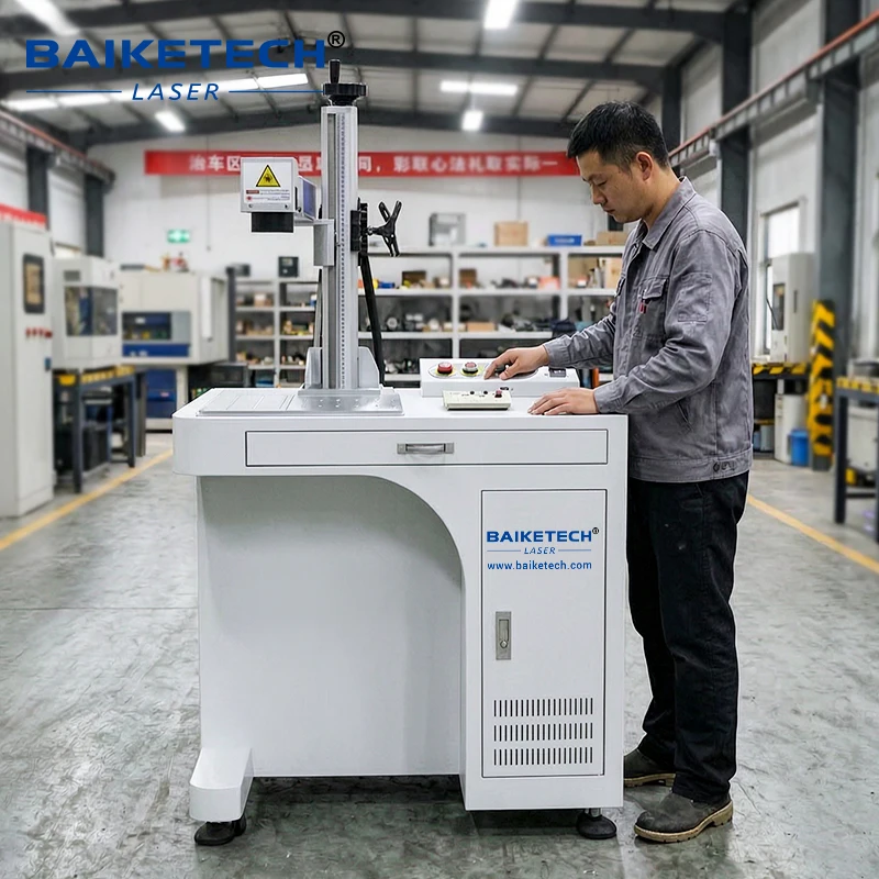 Benchtop Fiber Laser Marker for Small Parts: Engrave Dates, Lot Codes, Barcodes on Zippo Lighters, Keychains, Watch Backs