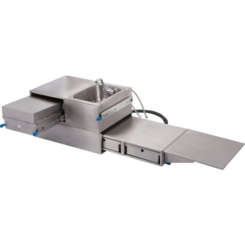 Outdoor play RV multi-functional integrated pull-out kitchen pull-out stove with sink