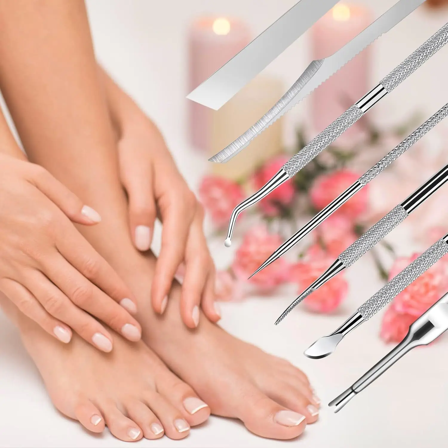 แฟ้มเล็บเท้าคุดและชุด Lifters,ไฟล์ปลอดภัย Pedicure เครื่องมือสําหรับเล็บ Treatment & Pain Relief, ภายใต้เล็บทําความสะอาด Pedicure เครื่องมือ