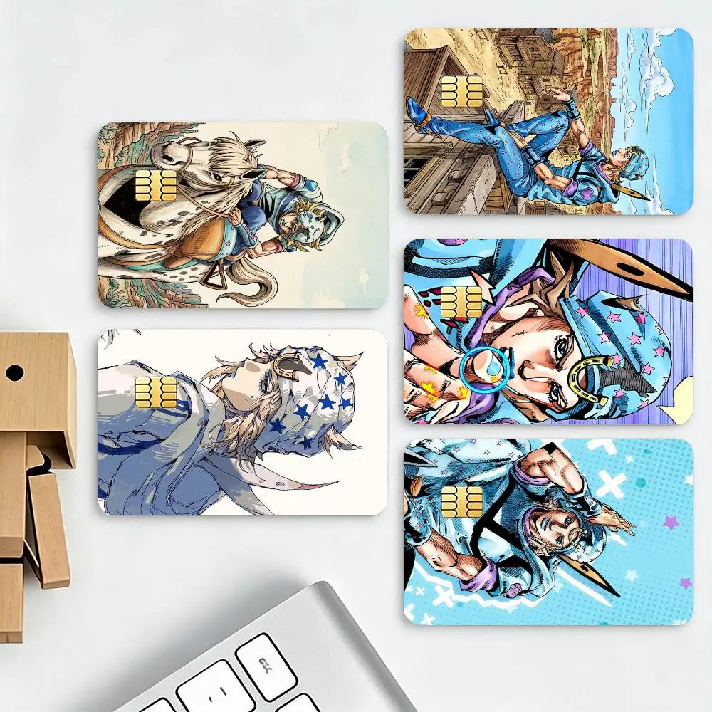 J-JOJOs J-Johnny J-Joestar HD Credit Card Stickers Game Card Decal Small Chip Waterproof Sticker Gift