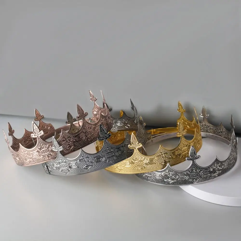 Elegante Bar Mizwa König Krone Haar Hoop Stirnband Prinz Kronen Western Cosplay Profis Runde Tiaras Mädchen Geschenk