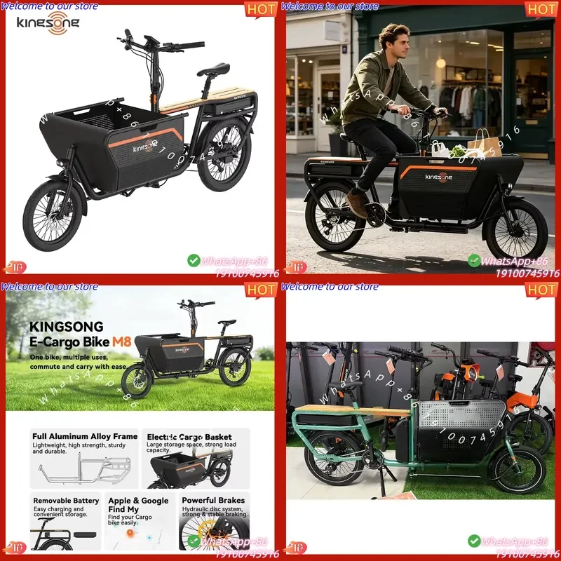 2026CE 500W Motor Aluminum Alloy 35km/h 120Kg Load Family Commute E Bike Dual Battery Cargo bicycle Ebike Electric Cargo Bike