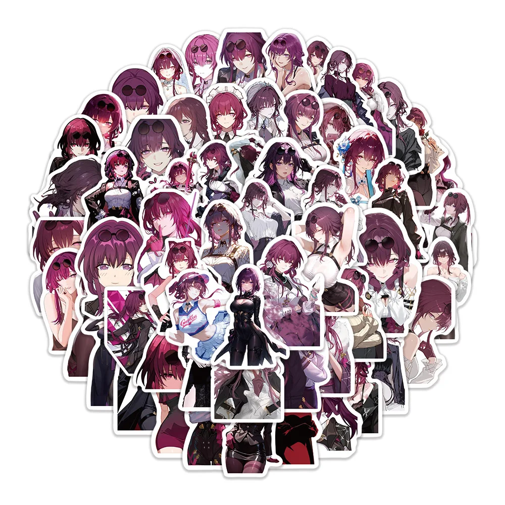 60PCS Kafka Cartoon Stickers Schattig Meisje Decals Honkai Star Rail Graffiti Decoratie Spel DIY Koelkast Laptop Gitaar Auto Fiets speelgoed