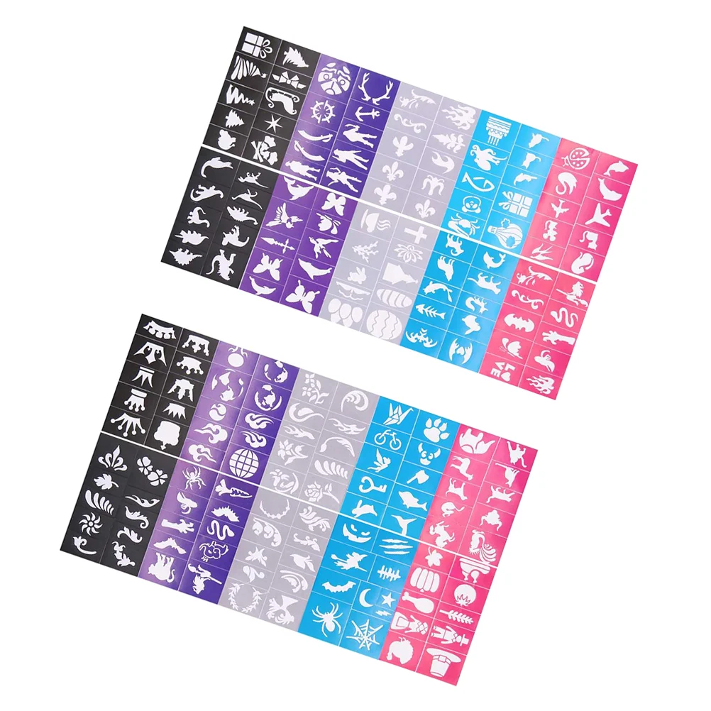 200 Pcs Sticker Make up Glitter Stickers Face Paint Stencils Tattoo Designs Tattoos