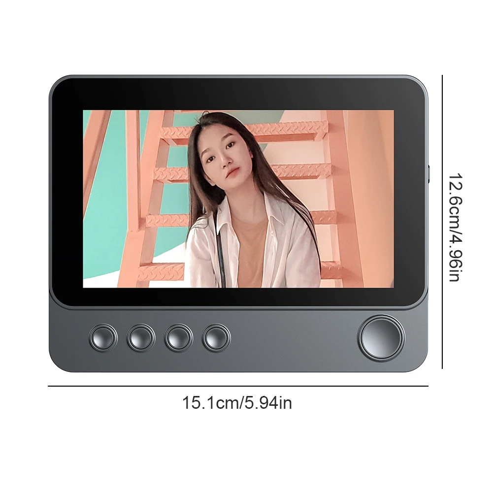 2.4G Wireless Video Intercom Doorbell 4.3 Inch IPS Screen Audio Video Doorbell Camera Two Way Voice Doorbell with Camera Monitor