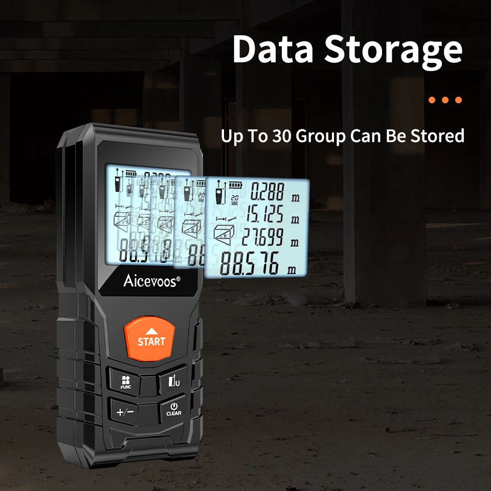 Aicevoos الرقمية ليزر Rangefinder 50 متر 70 متر 100 متر 120 متر الليزر مقياس مسافات ترينا الليزر شريط القياس الروليت المدى مكتشف #4