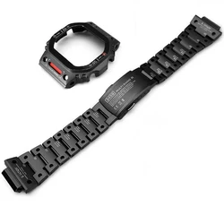 Mech Style Titanium DW5600E GWB5600 GMW-B5000 DW5600HR G5600E Metal Bezel Strap for GWM5610 Stainless Steel Case GLX5600