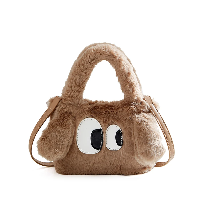 

Пушистая, милая, модная, новый стиль, минималистичная универсальная женская сумка через плечо и ручная сумка с регулируемым ремешком