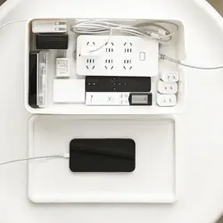 Cord Management Box Cord Concealer Storage Box Power Strip Holder Floor Outlet Hider Dustproof Power Strip Organizer For TV