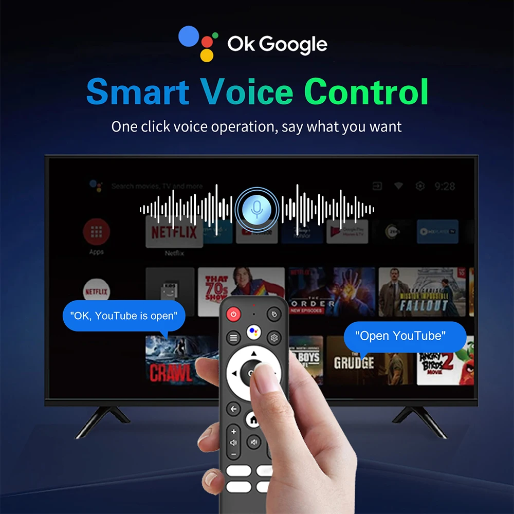 YOZHIXU T8S صندوق التلفزيون الذكي Google Assistant Set Top Box RK3518 Bluetooth 5.4 Wifi6 8K Video Netflix 8GB 128GB مشغل الوسائط سريع