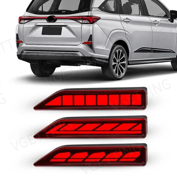 For Toyota Veloz 2021 2022 2023 LED Rear Bumper Reflector Lights Auto Brake Warning Dynamic Turn Signal Lamp Car Accessories 12V