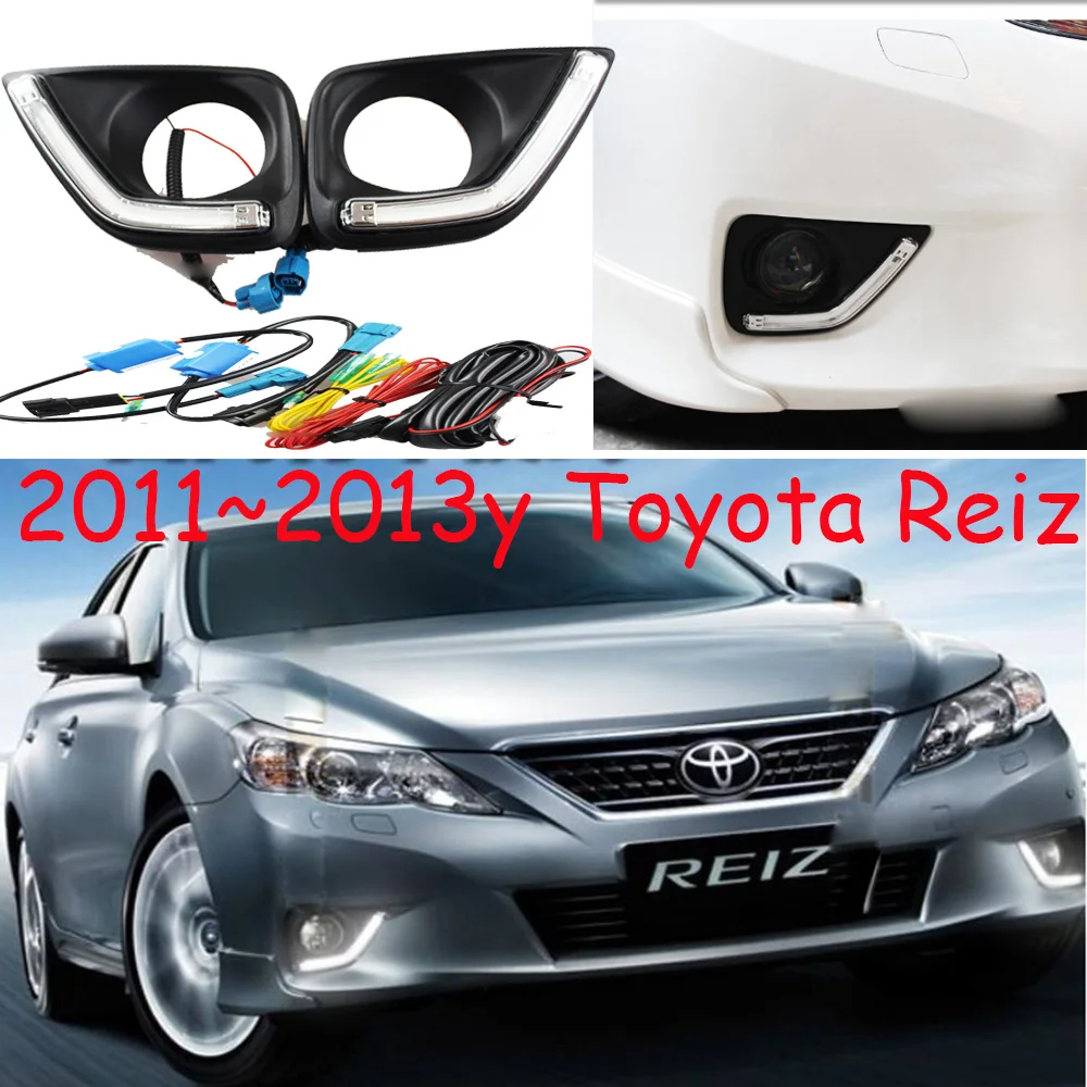 

TaiWan car bumper for Mark X headlight for Toyota Reiz daytime light 2011~2013y DRL car accessories LED headlamp Riez fog light