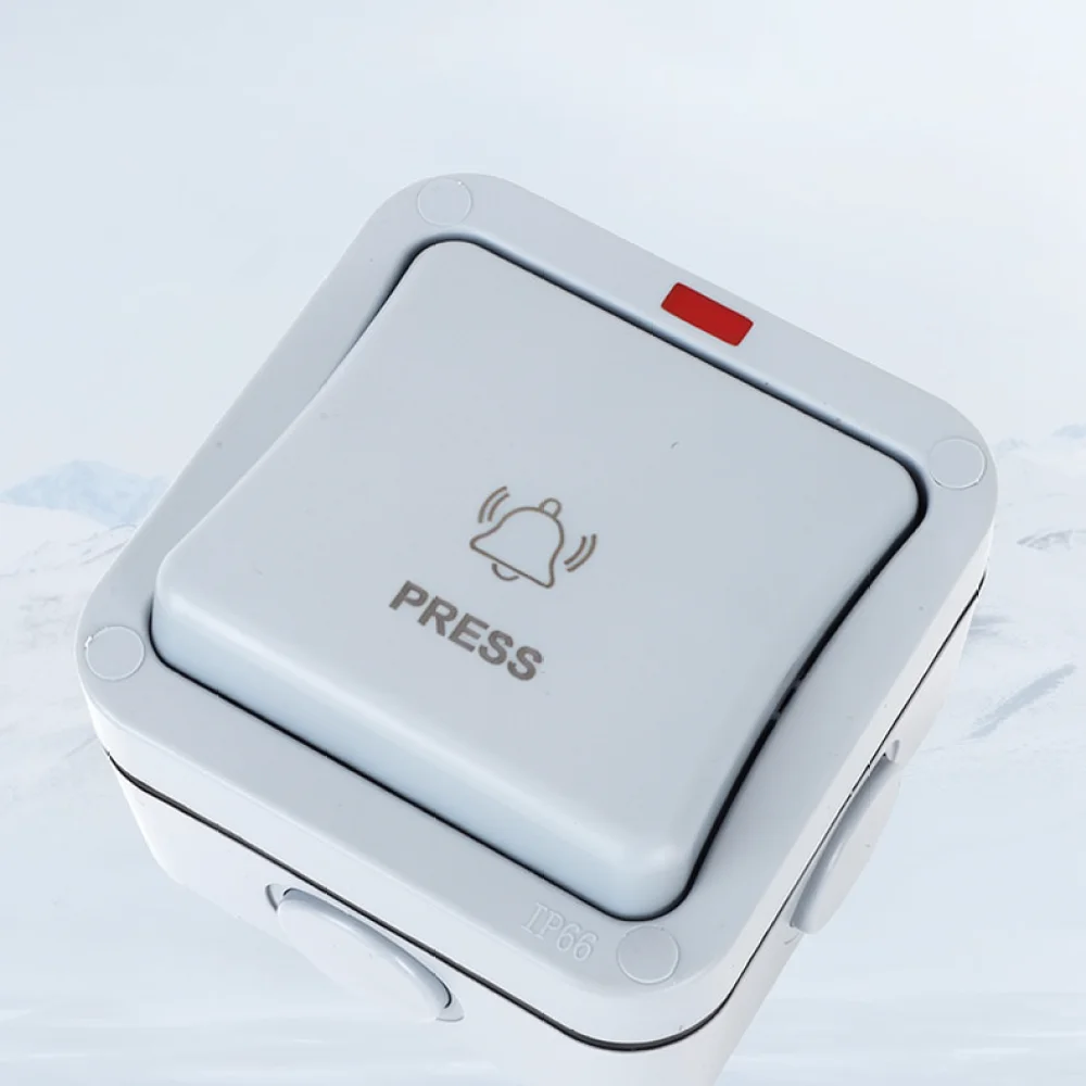 Outdoor Rainproof Doorbell Switch For Height MP14 Waterproof Button Surface Mount Access Entry Hardware Home Protection