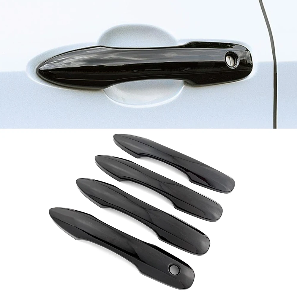 

For Toyota Camry 2018-2026 Corolla 2019-2025 Avalon Prius Glossy Piano Black Exterior Door Handle Cover Trim Anti Scratch Caps