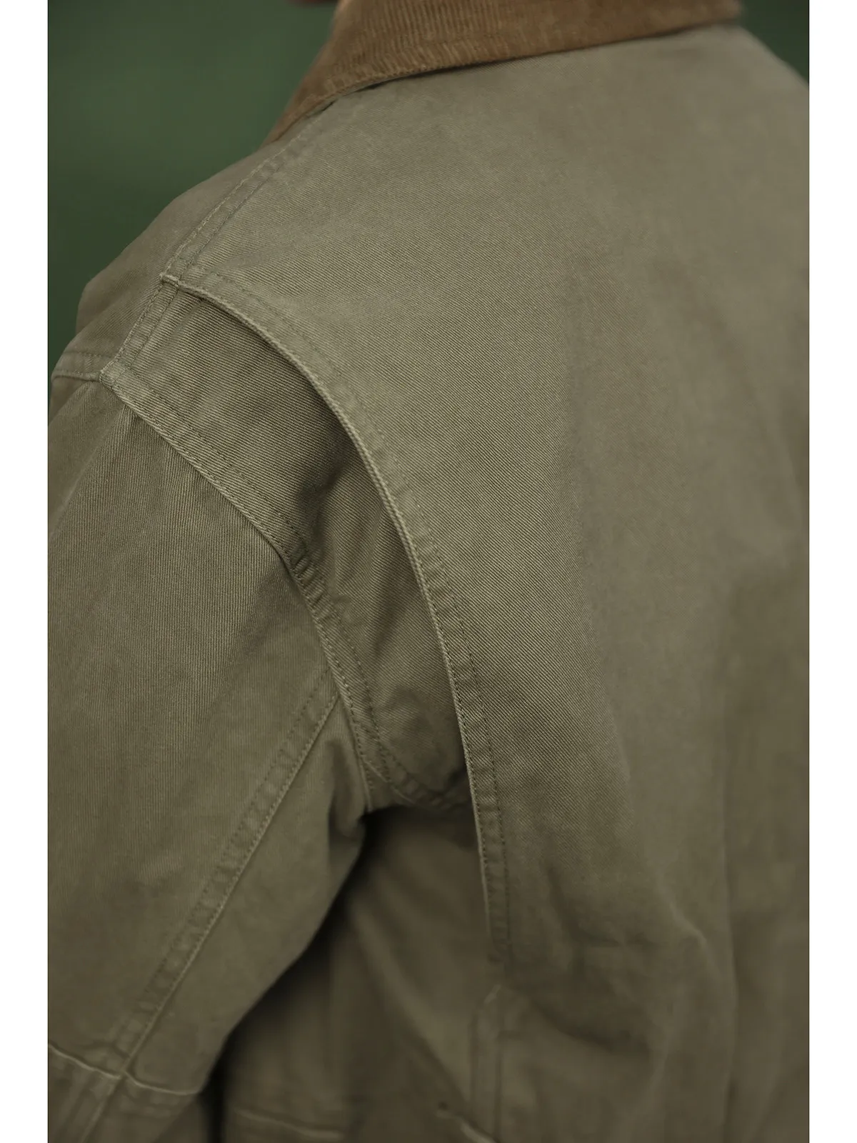 Hunting Jacket Vintage Outdoor Corduroy Collar Washed Twill Three-Dimensional Multi-Pocket Hunting Jacket