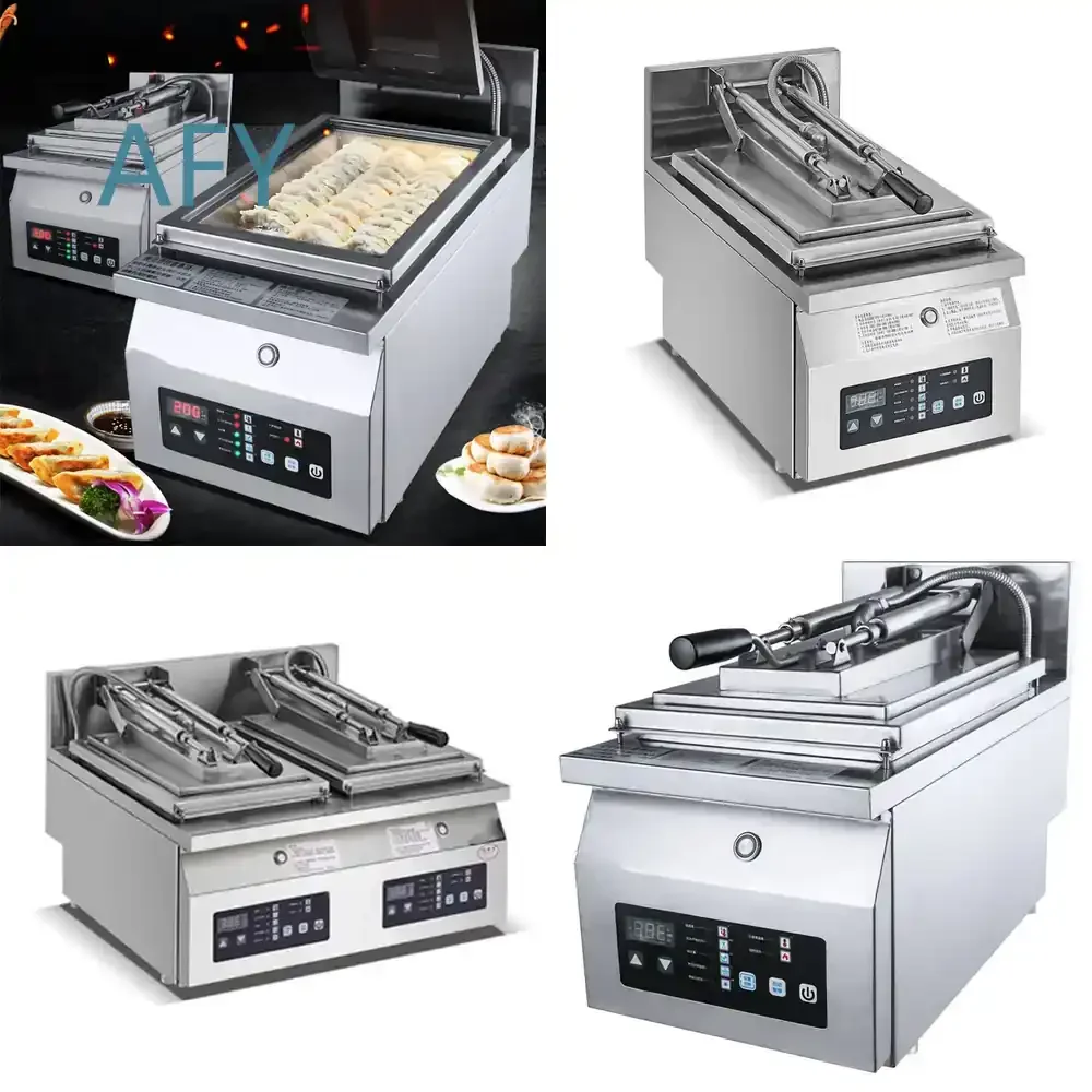 Automatic Fried Gyoza Bun Cooker Electric Dumpling Pancake Frying Machine for Samosa Empanada Fryer Steak Griddle Food Cooker