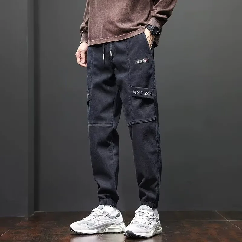 New Men Cargo Pants Joggers Autumn Sweatpants Winter Drawstring Casual Pants Workout Running Cotton Sports Trousers Men Clothies