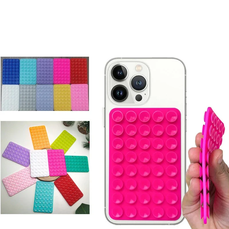 

Silicone Mobile Phone Fixing Suction Cup Double Sided Fixed Pad Car Mounted Bracket Phone Case Universal Anti Slip Suction Cup