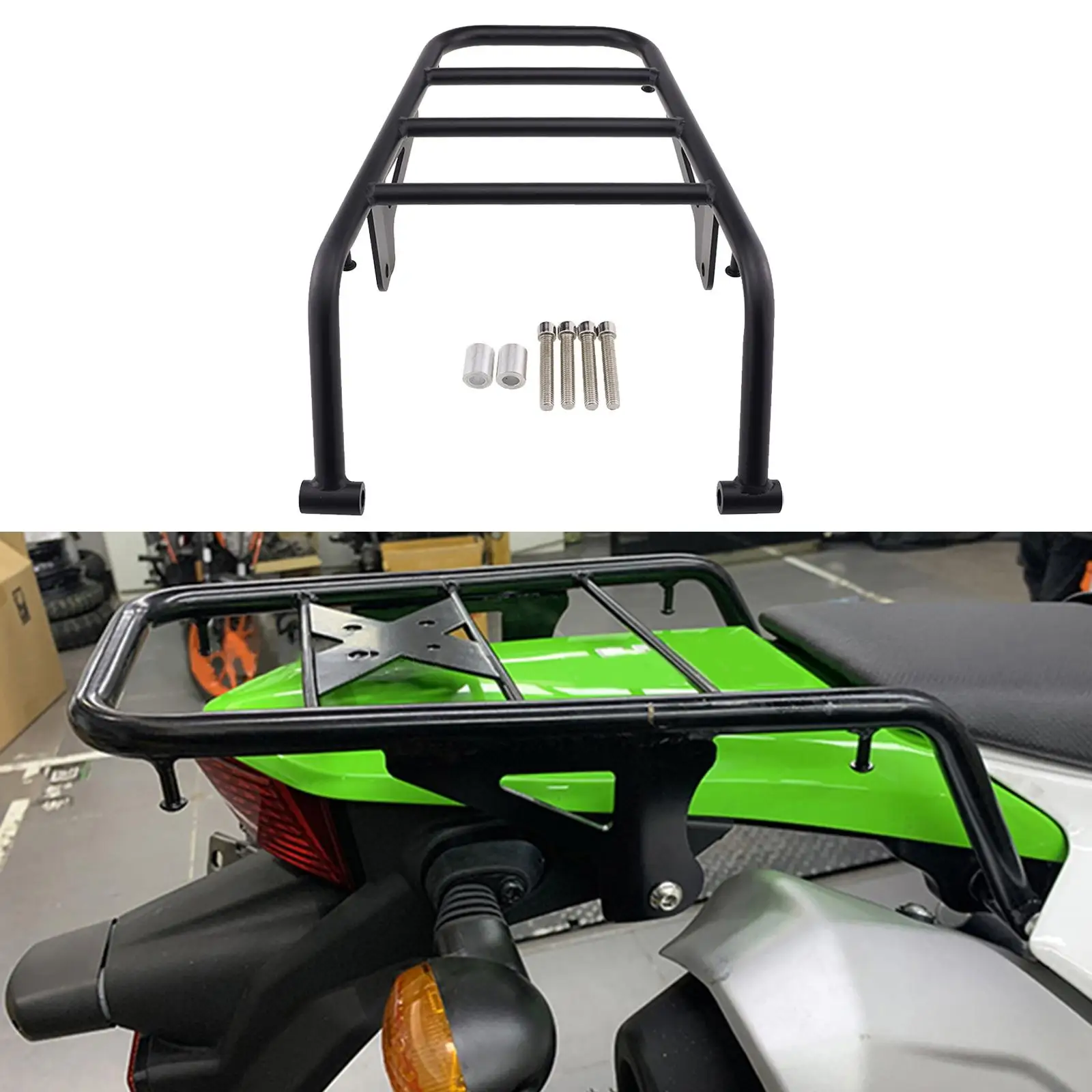 

Motorcycle Rear Top Box Base Tail Rack Support Carrier Shelf Iron