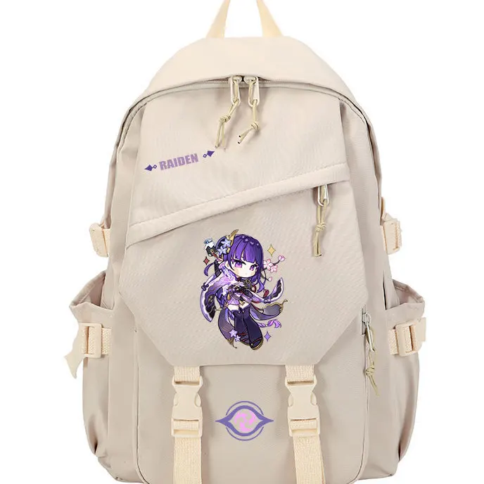 حقيبة ظهر Genshin Impact Maple Leaf Wan Ye Zhong Li Collaboration Anime للبنين والبنات وطلاب المدارس المتوسطة والثانوية كبيرة ANI