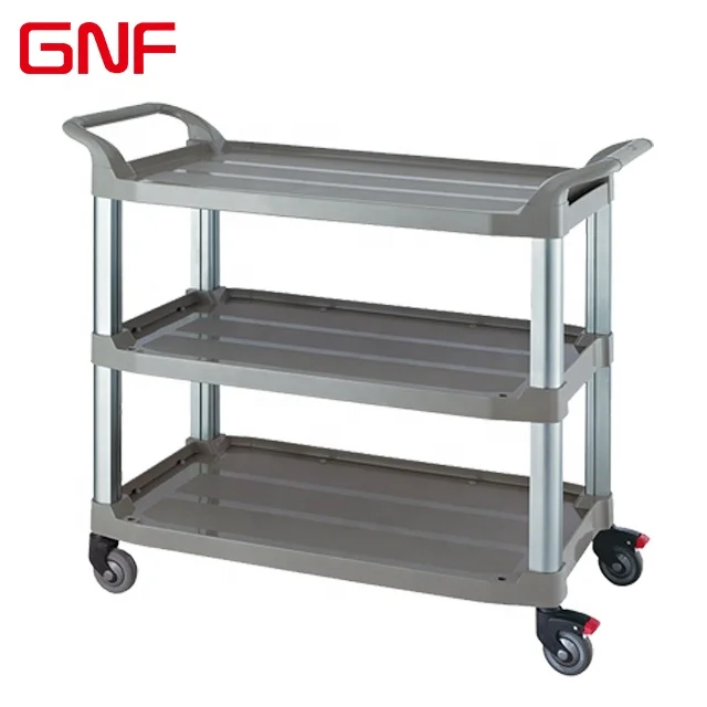 GNF good quality 3 layer mobile  restaurant service cart Room Service food trolley for hotel