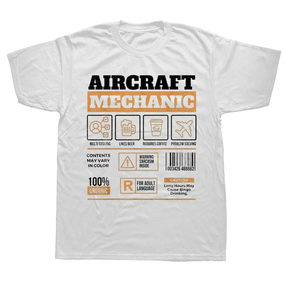 Airplane Maintenance Aircraft Mechanic Aviation Technician T Shirts Graphic Short Sleeve Birthday Gifts Summer T-shirt harajuku