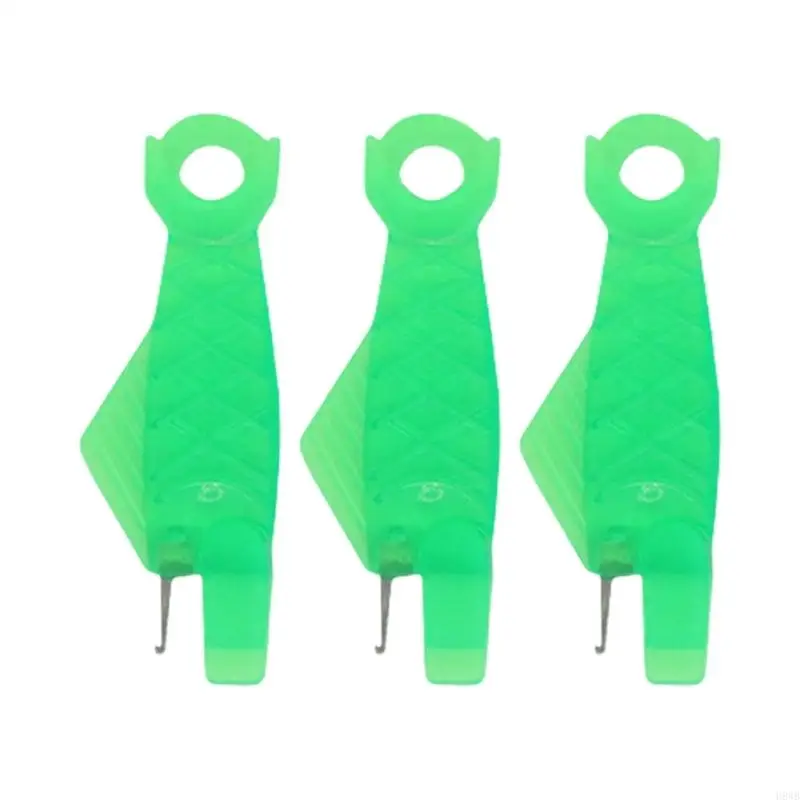H8WB Quick Threading Tool for Sewing Machines Mini Fish Shaped Needle Threader with Sturdy Plastic Metal Construction