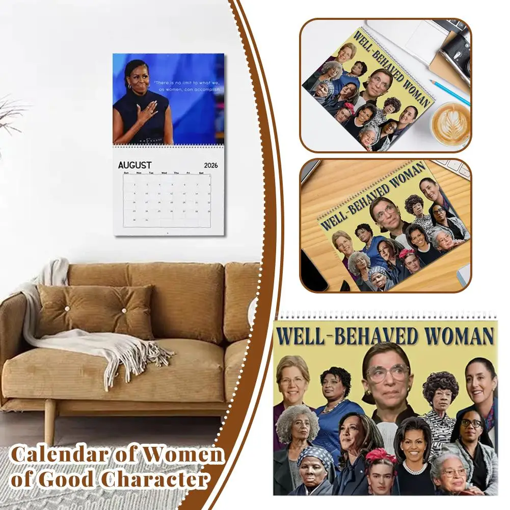 

2026 Premium Design for Lasting Inspiration Perfect Feminist Gift Choice Practical Inspirational Well Behaved Women Calendar