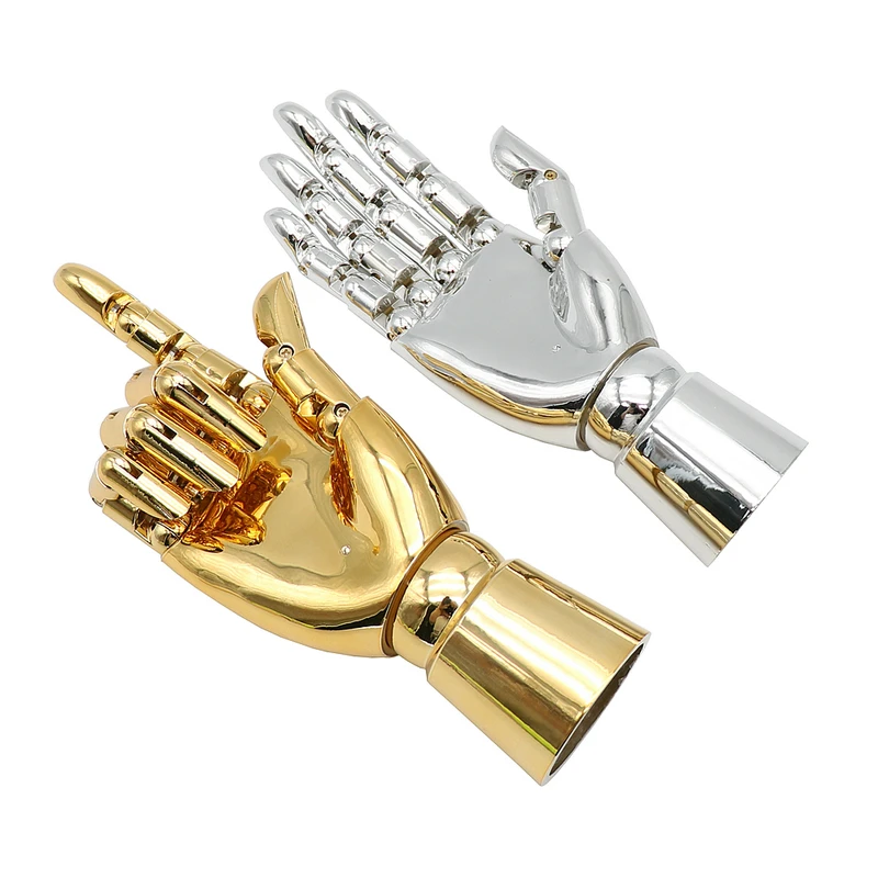 1PCS Right Hand Hand Mannequin Electroplated Model Clothing Shop Window Jewelry Display Women Gloves Jewelry Model Stand