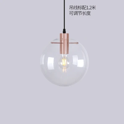 Moderne Scandinavische Glazen Bal Hanglampen Globe Armatuur Thuis Deco Clear Glazen Hanglamp Diy E27 Suspension Keuken Opknoping Lamp