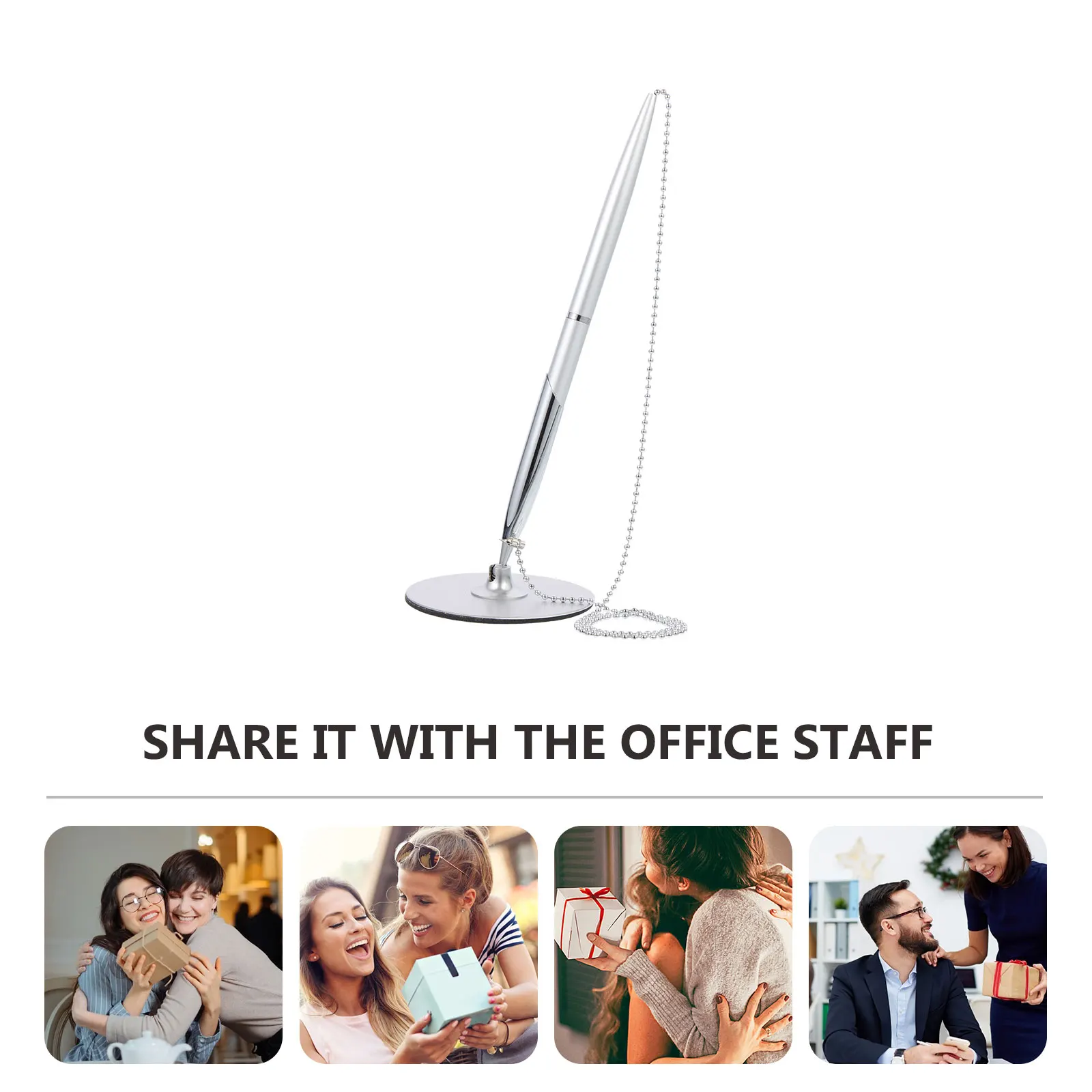 

Vertical Table Fixed Signature Business Office Writing Guest Book Signing Pen With Chain Smooth Comfort Grip Ballpoint Pen For