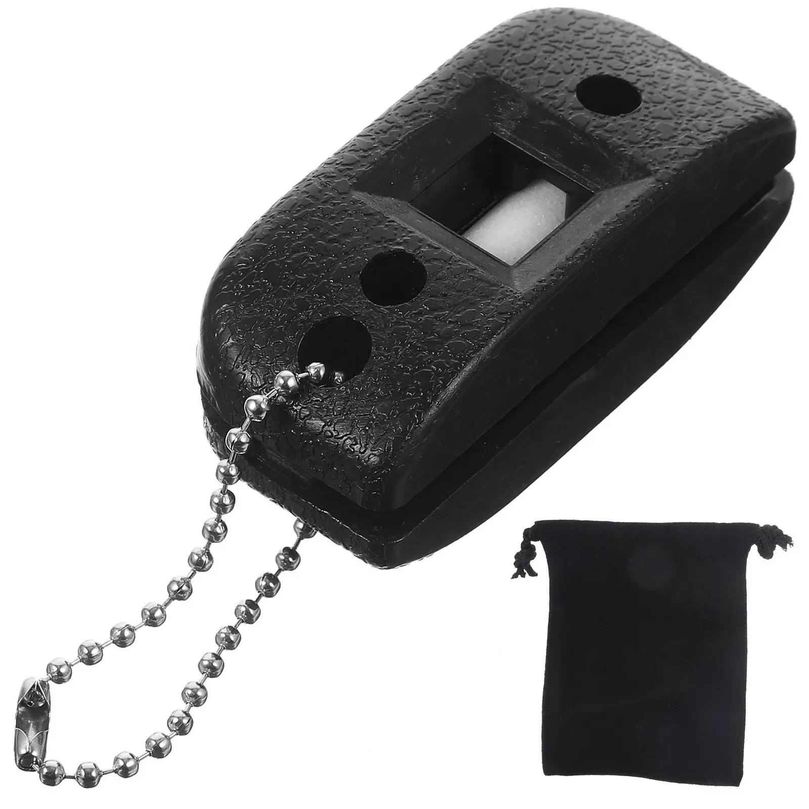 

White Sandstone Skate Sharpener Ice Blades Maintenance Portable Grindstone Tool Adjustable Screw Keychain Hockey Skating