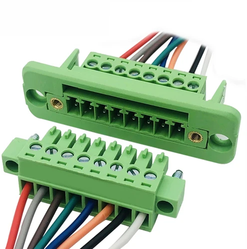 Imagen 2 del producto 1 Juego 15EDGWC paso 3,81mm 2P/3P/4P/5P/6P/8P/9P conector de bloque de terminales enchufable JM15EDGKM paso de 3,81mm