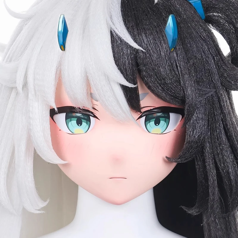 Anime Full headband lock Customize Full Crossdress Doll Female/Girl Cartoon Character Kig Cosplay Kigurumi Mask BJD