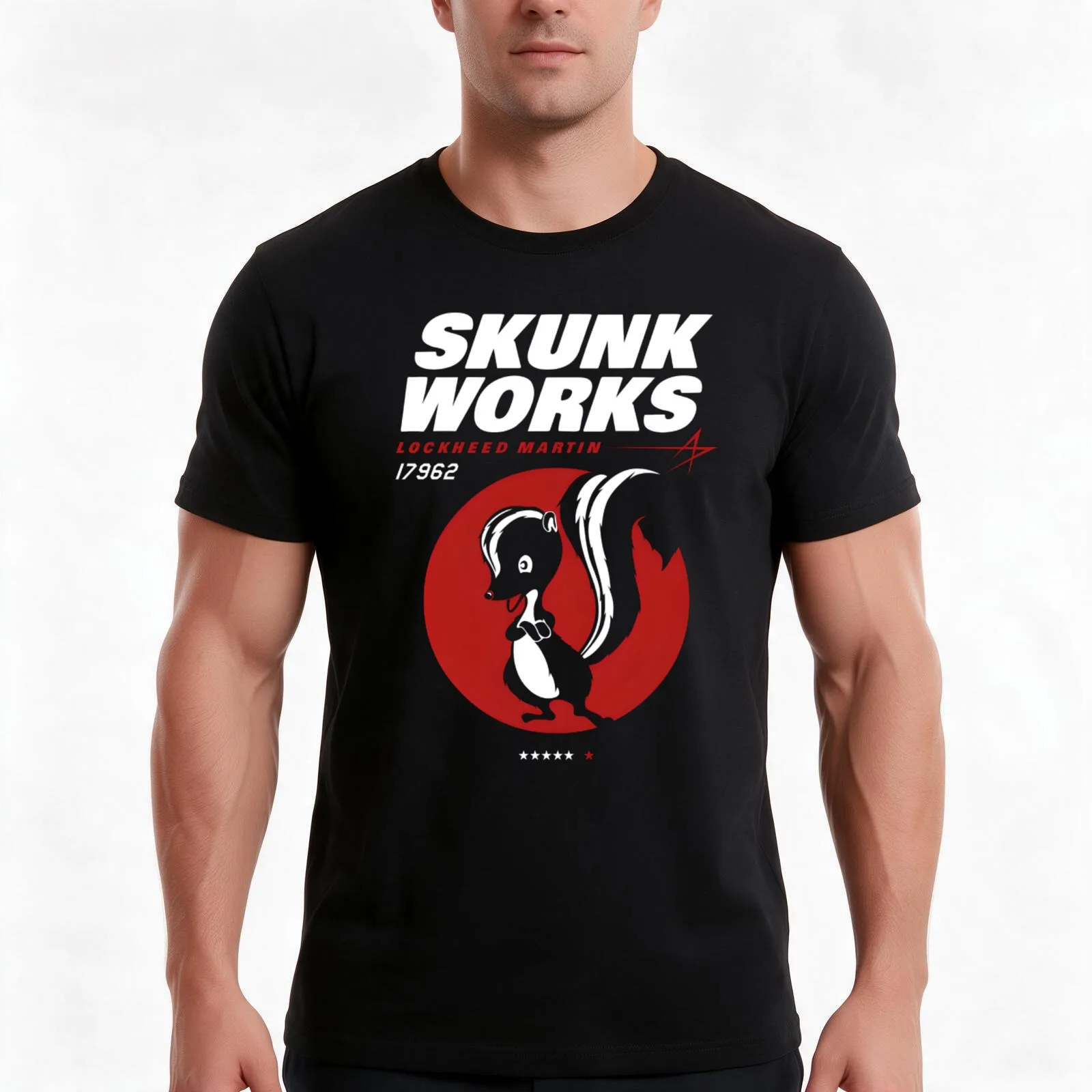 Lockheed Skunk Works - Skunk Works T-Shirt, Summer Casual Cotton Tee, Oversized Streetwear Tops, Vintage Graphic Print
