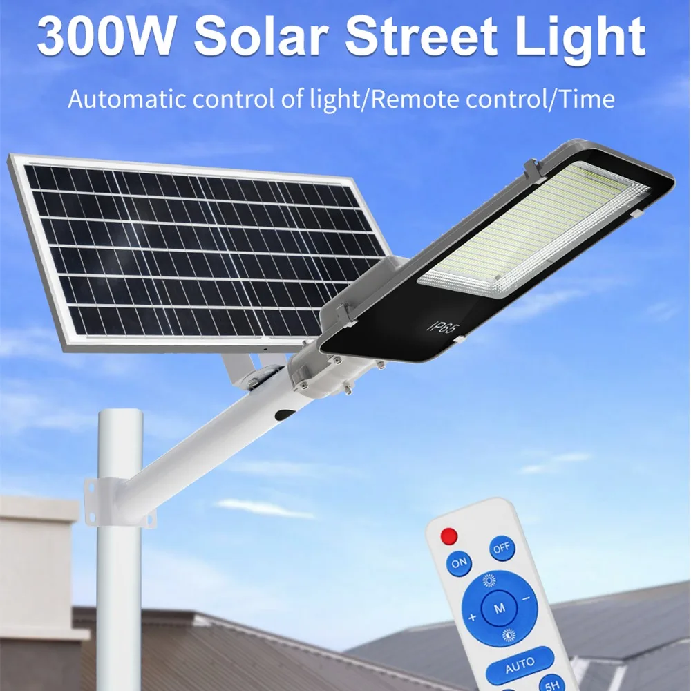 Outdoor Solar Street Light 5054 LED Lens Beads High Power Waterproof Lightning Protection Super Bright Home Yard Road Lamp