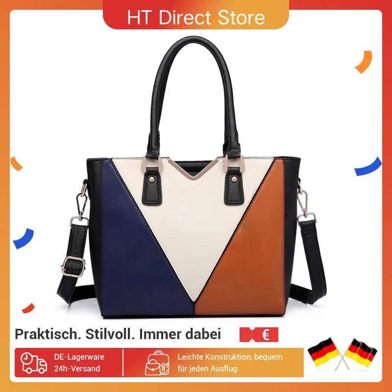 Borsa da DONNA Miss Lulu |   Design a V |   Borsa a tracolla in pelle sintetica con tracolla rimovibile |   Stile elegante quotidiano