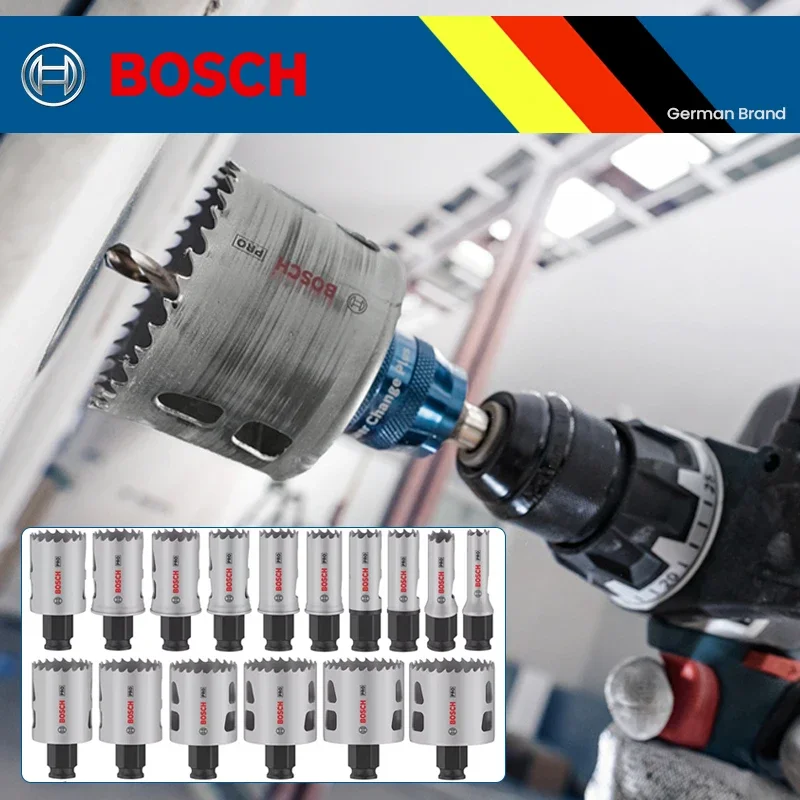 Bosch Bi-Metall Lochsägen 8% Kobaltlegierung Progressives Zahn-Design Hochgeschwindigkeitsstahl Bohrer Bohrkrone