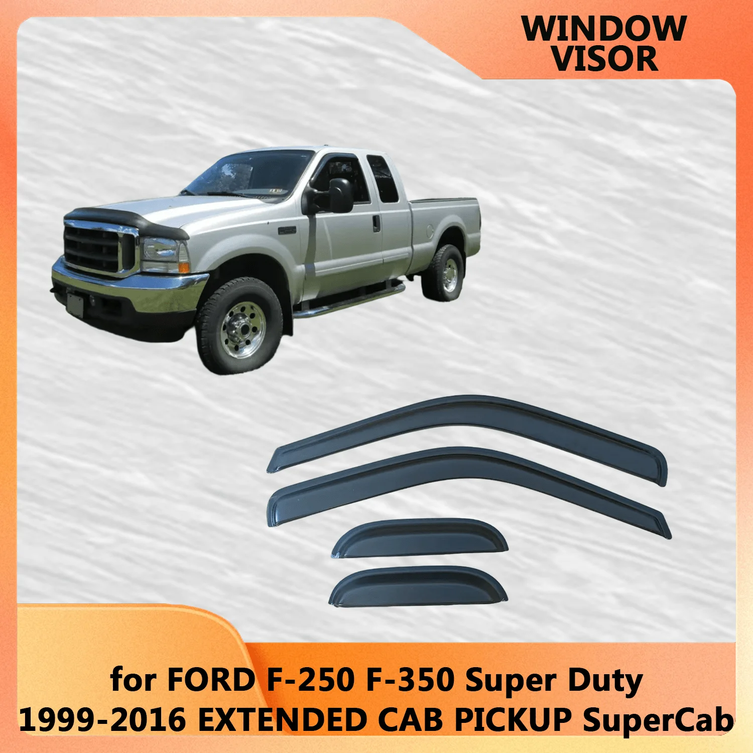 

Для FORD F-250 F-350 Super Duty EXTENDED CAB SuperCab 1999-2007 2008-2010 2011-2016 ветровые дефлекторы дождевики дверной козырек