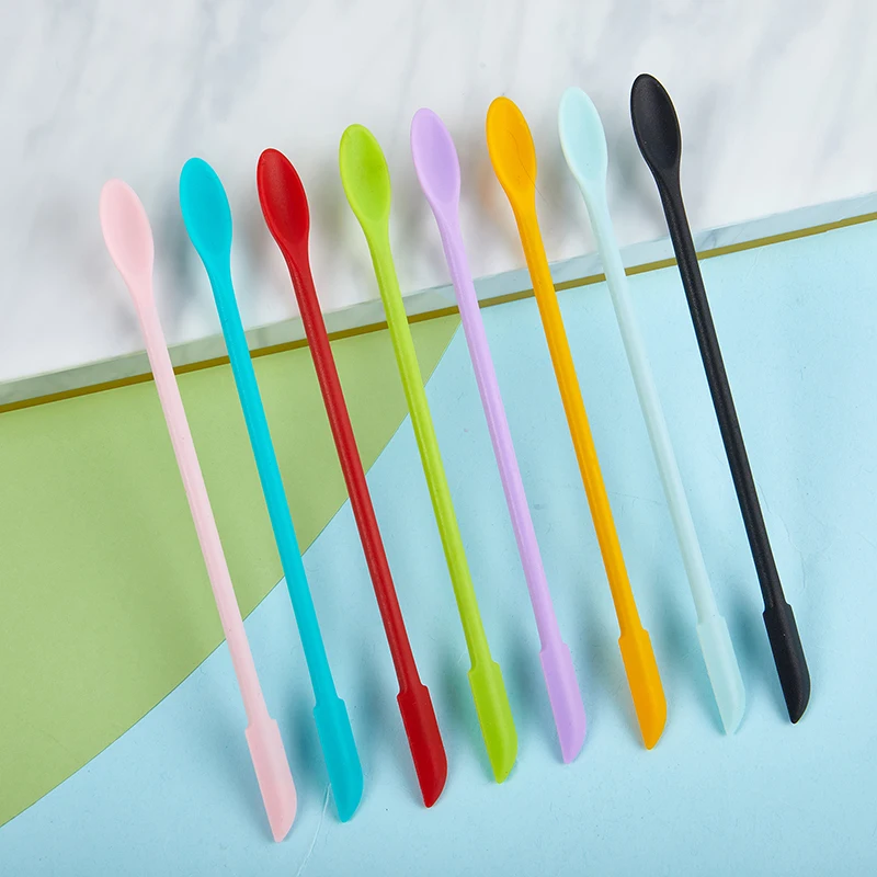 Silicone Double-head Lengthened Scraper Cosmetic Jam Deep Bottle Scraper Mini Spatula Set Makeup Tools Face Cream Spatula