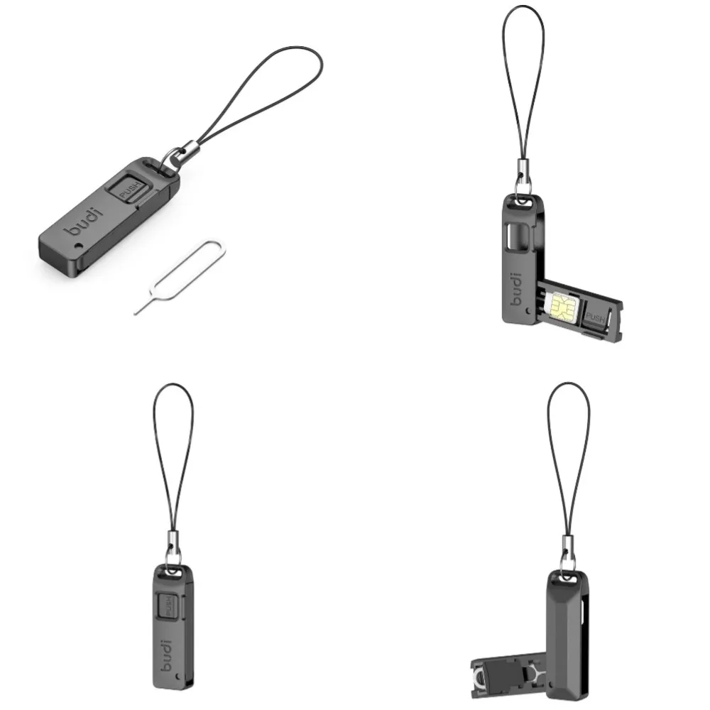 1Set Multi-funzione SIM TF Slot Per Scheda Scatola di Immagazzinaggio SIM TF Card Custodia Ejectter Strumento Ago Cordino Portatile Slot Per Schede Set