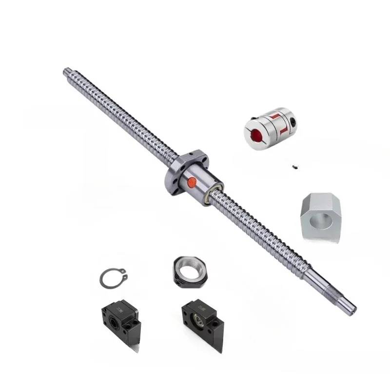 Numerical control machine printer 350 mm 400 mm 600 mm 1205 linear motion support motor core steel ball screw set