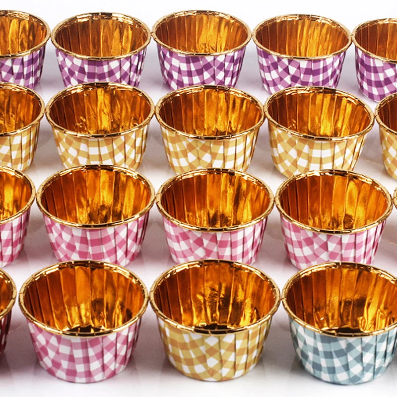 50 stuks cupcake papieren bekers bakvorm muffin cake gebak mallen levert bakkerij pan gereedschap mini moldes accessoires bakvormen party