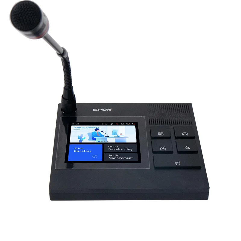 XC-9038N IP Intercom Station Microphone With Server Inside For IP Paging System Rack Mount Compatible