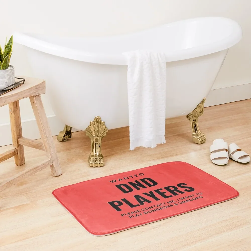 

DND Players Wanted Bath Mat Carpet In The Bathroom Anti-Skid Shower Mat