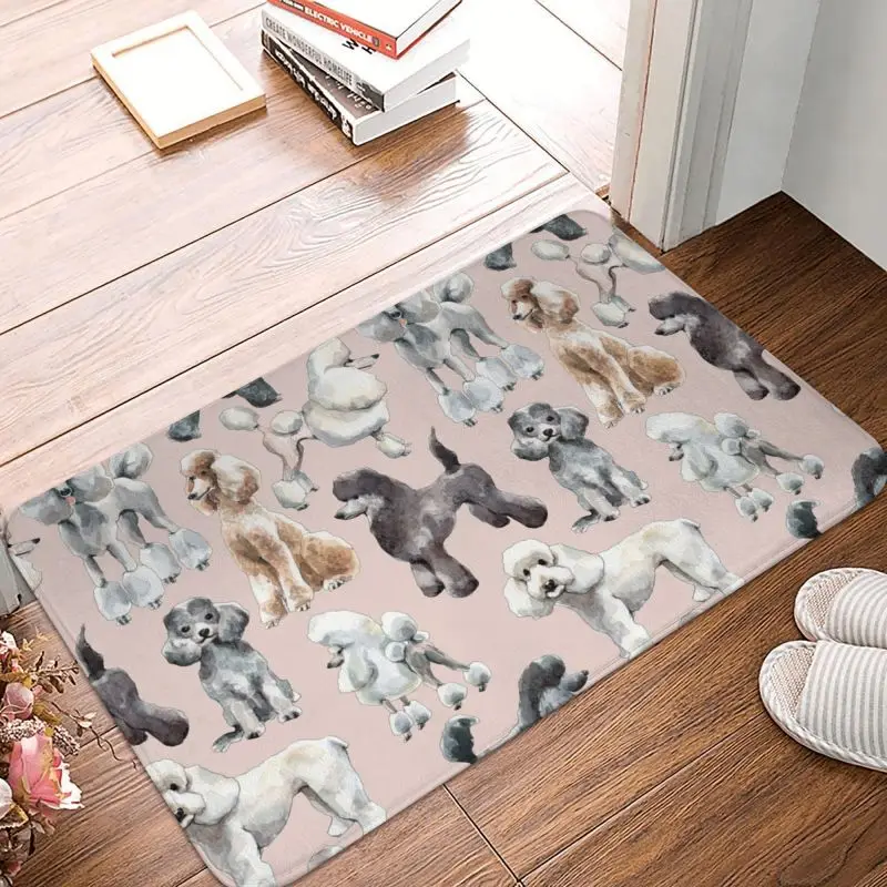 Oodles Of Poodles Dog Door Floor Kitchen Bathroom Mat Anti-Slip Indoor Animal Pet Puppy Doormat Garage Entrance Carpet Rug