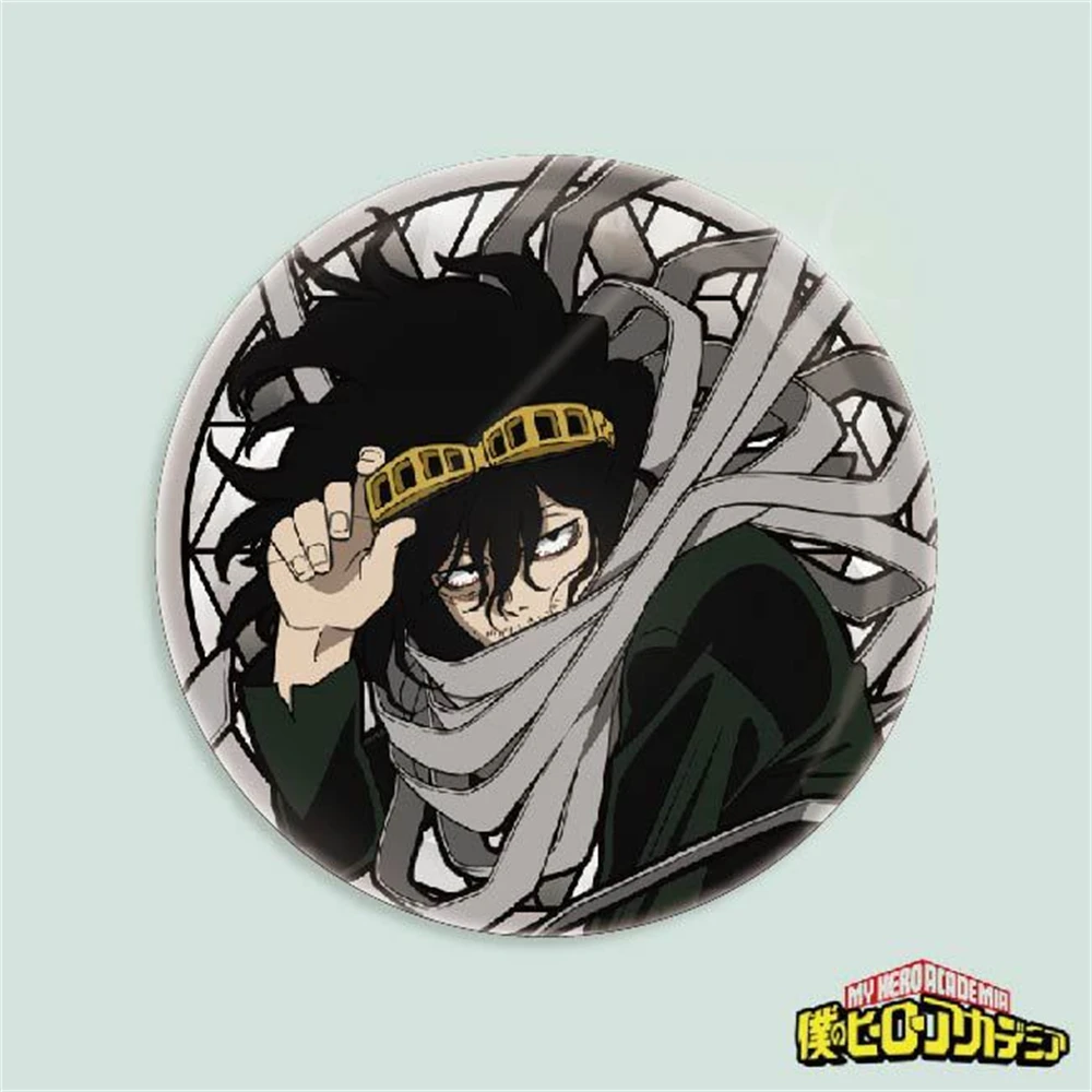 

58mm Anime My Hero Academia Asui Tsuyu Haqakure Toru Cosplay COSTUME Badge Pin SPTE Tinplate Brooch﻿ Prop Gilf