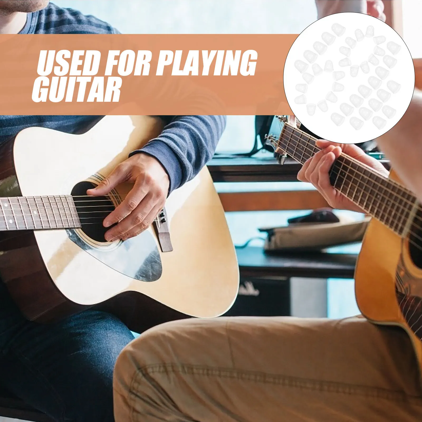 

40Pcs Finger Sleeves for Guitar Practice Silicone Fingertip Protectors Comfortable Non-Slip Fit for All String Instrument Users