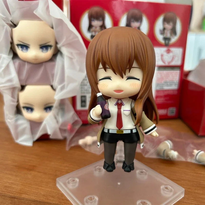 Makise Kurisu Gerbang Steins 10cm # 2521 Figur Aksi Boneka Anime Figur Koleksi Mainan PVC untuk Hadiah Teman