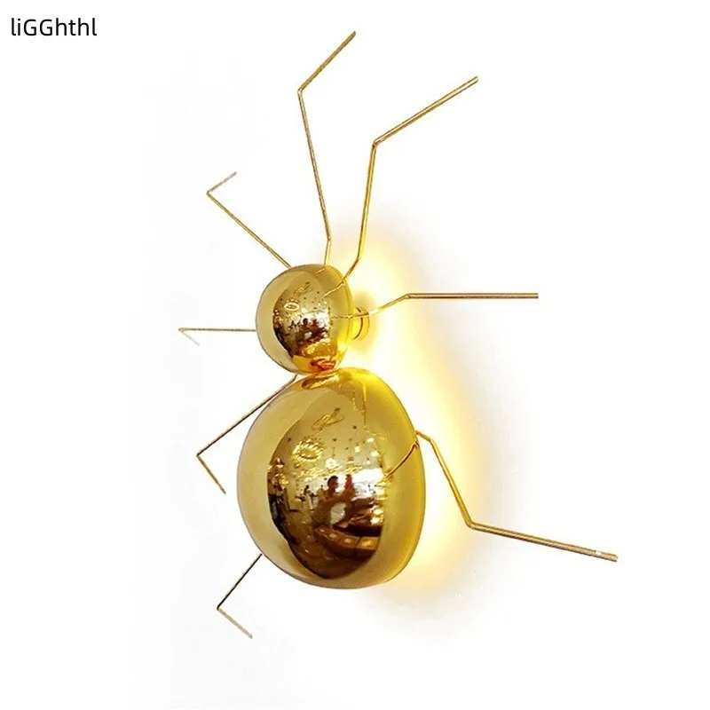 

Modern LED Wall Lamps Fixture Golden Spider Creative Decorative Sconces For Home Bedroom Living Room Dining Room Children